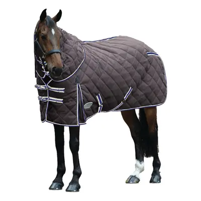 (6 ft, Charcoal/Blue/White) Weatherbeeta Comfitec Heavy 1000d Diamond Quilt Detach-a-neck Stable