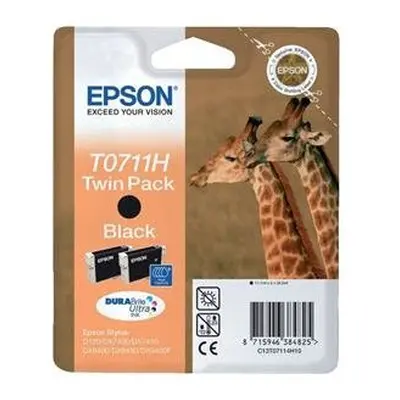 Epson Twinpack Ink cartridge Black T0711H, twin pack T0711H DURABrite Ultra Ink