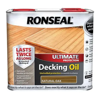 Ronseal Ultimate Decking Oil Natural Oak 2.5 Litre RSLUDONO25L