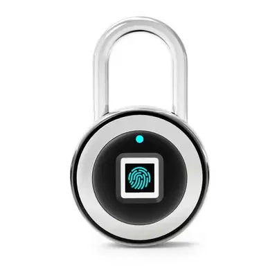 (White) Smart Fingerprint Door Lock Padlock USB Charging Waterproof Anti Theft APP bluetooth Rem