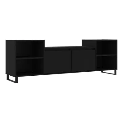 (black) vidaXL TV Cabinet TV Unit Sideboard TV Stand Media Cabinet Engineered Wood