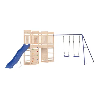 (solid pinewood) vidaXL Outdoor Playset Playhouse Play Towers Playground Set Solid Wood Douglas