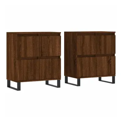 (brown oak, pcs) vidaXL Sideboard Storage Side Cabinet Cupboards pcs White Engineered Wood