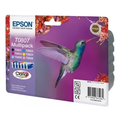 Epson C13T08074011 (T0807) Ink cartridge multi pack, pages, 6x7,4ml, Pack qty