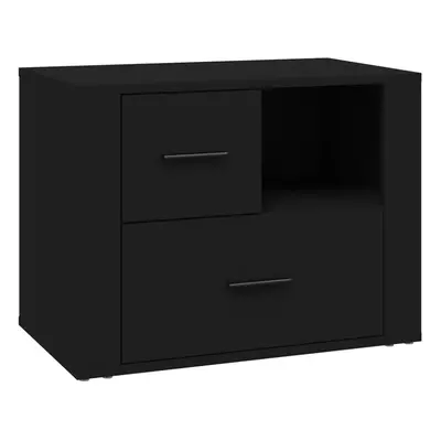 (Black) vidaXL Bedside Cabinet Engineered Wood End Table Nightstand Multi Colours