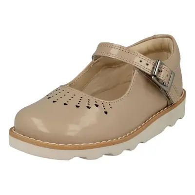 (UK Child, Blush (Beige)) Girls Clarks Casual Shoes Crown Jump - F Fit