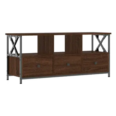 (brown oak, x x cm) vidaXL TV Cabinet TV Unit TV Console Hifi Cabinet Engineered Wood and Iron