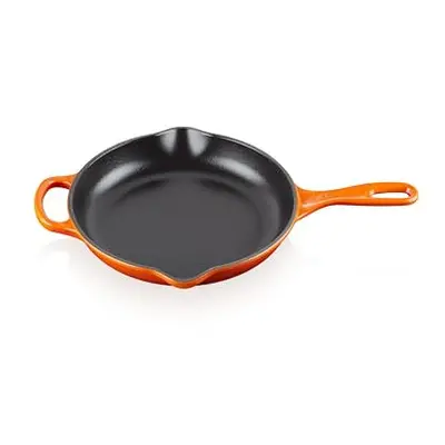 Le Creuset Signature Enamelled Cast Iron Skillet Frying Pan With Helper Handle and Two Pouring L