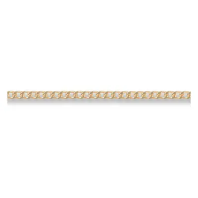 (24) Jewelco London Unisex Solid 9ct Yellow Gold Diamond Cut Curb 1.3mm Gauge Pendant Chain Neck