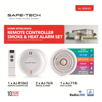 Interlinked Heat Alarm & Smoke Alarm Remote Control Smart Bundle