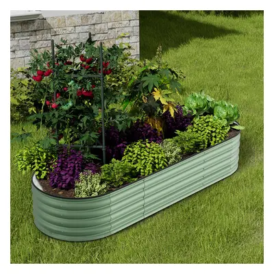 Galvanized steel Raised Garden Bed Kit Raised Planter Box kit Bottomless for Gardening 240cm W x