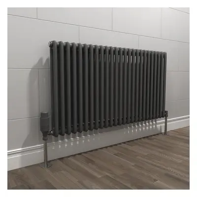 Nes Home X mm Double Column Matte Black Radiator