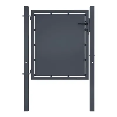 (100 x cm) vidaXL Garden Gate Steel Anthracite Outdoor Fence Doors Patio Gate Multi Sizes