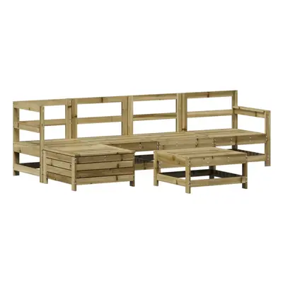 (natural impregnated) vidaXL Garden Sofa Set Piece Outdoor Sofa Corner Sofa Impregnated Wood Pin