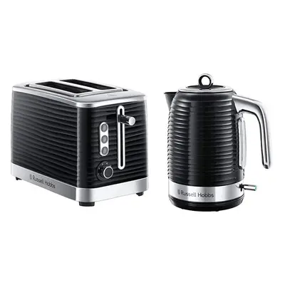 (Black, Kettle and Slice Toaster) Russell Hobbs Inspire Electric Fast Boil Kettle, W, 1.7 Litre,