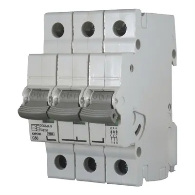 Dorman Smith K3PC50 Triple Pole MCB Amp Type C 10kA Circuit Breaker