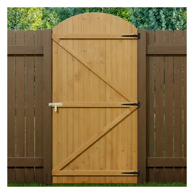 (105*210cm) Semi Braced Arch Top Strong Wooden Garden Gate