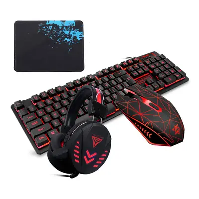 (Black) Keys Gaming Keyboard Waterproof design USB Wired Multimedia RGB Backlit and LED Gaming H