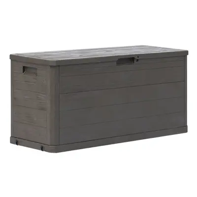 vidaXL Garden Storage Box 280L Brown Outdoor Cabinet Chest Organiser Unit