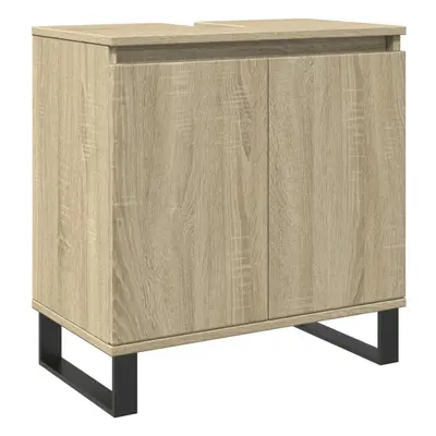 vidaXL Bathroom Cabinet Storage Cupboard Cabinet Sonoma Oak Engineered Wood