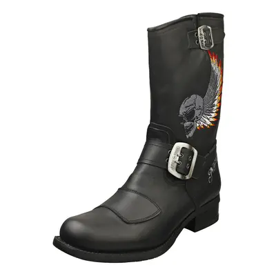 (8) New Rock Biker M-gy32-s10 Unisex Platform Boots in Black