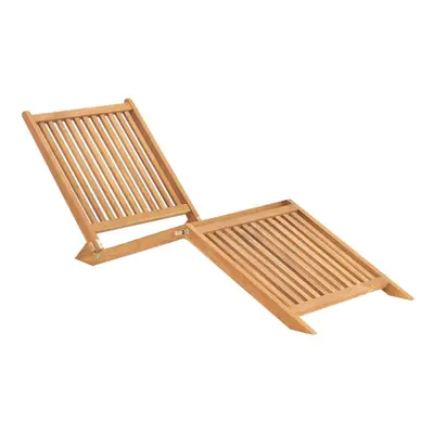 vidaXL Solid Teak Wood Sun Lounger Patio Wooden Sunbed Daybed Chaise Lounge