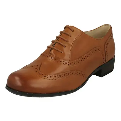 (UK 3.5, Dark Tan) Ladies Clarks Brogues Hamble Oak - D Fit