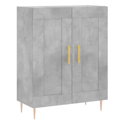 (concrete grey) vidaXL Sideboard Storage Cabinet Cupboard High Gloss White Engineered Wood