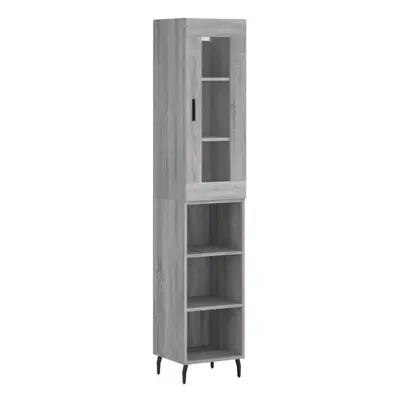 vidaXL Highboard Sideboard Cupboard Side Cabinet Grey Sonoma Engineered Wood