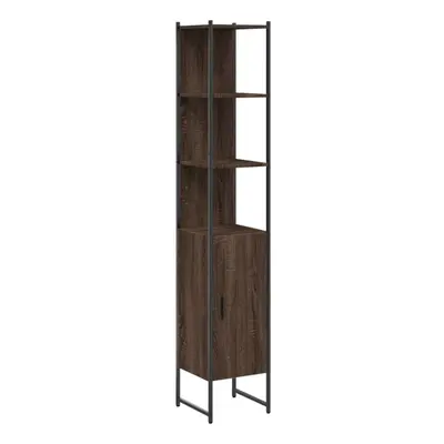 vidaXL Bathroom Cabinet Vanity Unit Storage Cupboard Brown Oak Engineered Wood