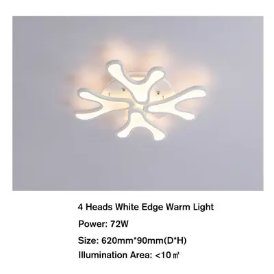 (Type B:Â heads warm white light white shell) LED Modern Ceiling Light For Living Dining Room Be