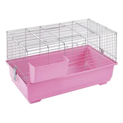 Indoor Rabbit Cage 80cm Pink Single Tier - Small Pet Guinea Pig