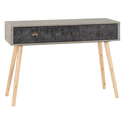 Nordic Drawer Occasional Table Concrete Effect/Charcoal