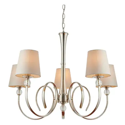 Luxury Hanging Ceiling Pendant Light Bright Nickel Marble Silk Lamp Chandelier