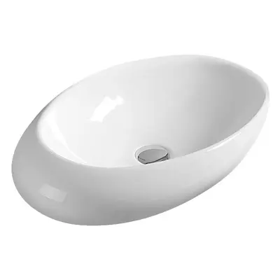 Oval Ceramic Countertop Vessel without Overflow - 490mm