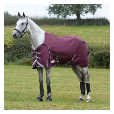 (4' 9", Maroon/Grey/White) Weatherbeeta Comfitec Plus Dynamic II Standard-Neck 220g Horse Turnou