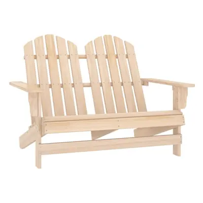 vidaXL Solid Fir Wood 2-Seater Garden Adirondack Chair Wooden Armchair Set