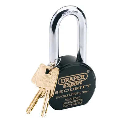 Heavy Duty Stainless Steel Padlock and Keys, x 50mm