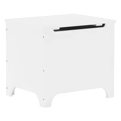 vidaXL Storage Box with Lid Blanket Box Storage Chest White Solid Wood Pine