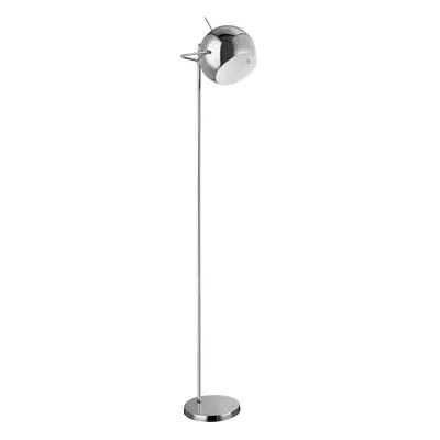 Premier Housewares Chrome and White Inside Floor Lamp