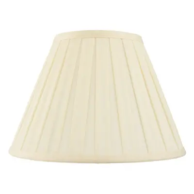 14" Tapered Drum Lamp Shade Cream Box Pleated Fabric Cover Classic & Elegant