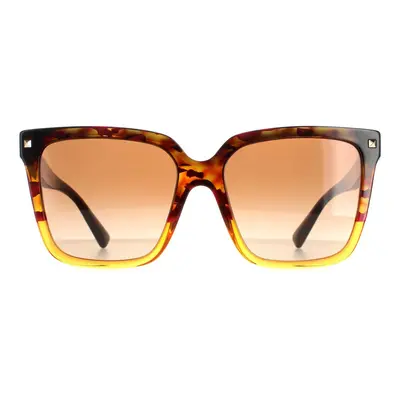 Valentino Sunglasses VA4098 Havana Orange Gradient Brown Gradient