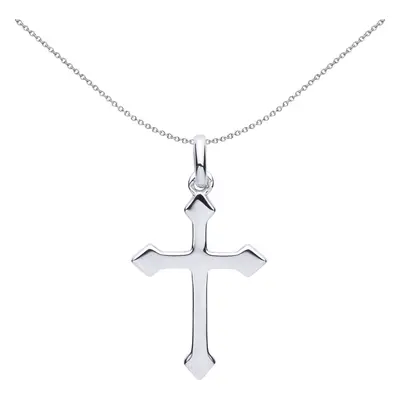 Jewelco London Ladies Sterling Silver Arrowhead Cross Pendant Necklace inch - GVX053