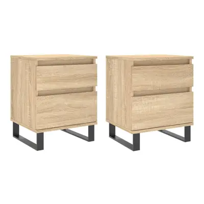 (sonoma oak, pcs) vidaXL Bedside Cabinets Nightstand Side Table Bed Cabinet Engineered Wood