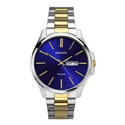 SEKONDA Mens Analogue Classic Quartz Watch with Stainless Steel Strap 1440.27