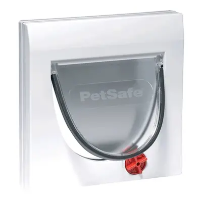 PetSafe Manual 4-Way Cat Flap with Tunnel Classic White Cat Door Pet Flap