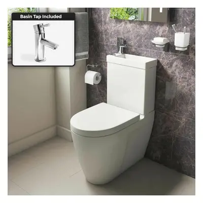 Nes Home in Compact Basin and Toilet with Mini Mono Basin Mixer