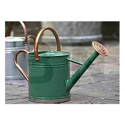 Gardman 1 gal Hunter Green Galvanized Steel Watering Can - Copper Accents