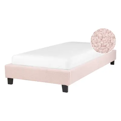 Boucle EU Single Bed Light Pink ROANNE