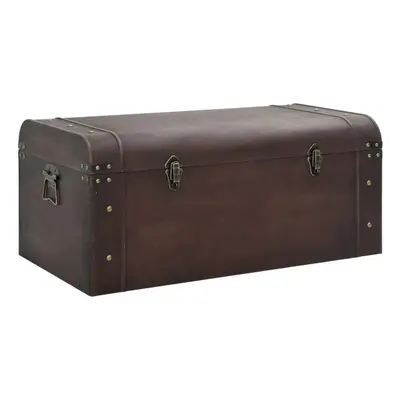 (79.5 x 39.5 x 39.5 cm) vidaXL Treasure Chest with Latches Storage Box Treasure Box Dark Brown P